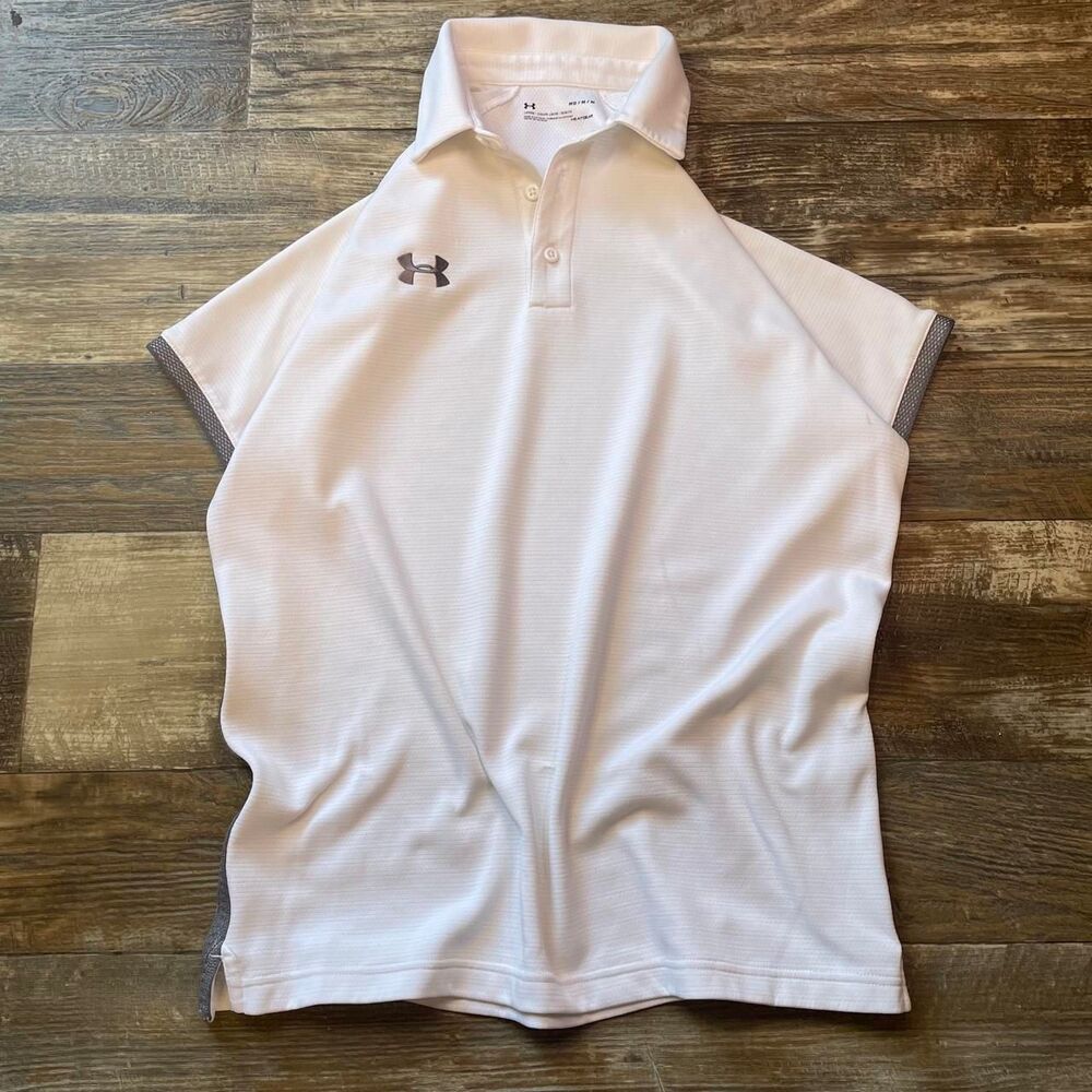 Under-armour Men's White and Grey Polo-shirts
